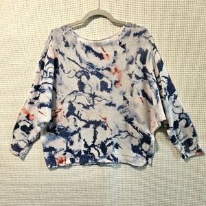 Lousa Ricci Lg Abstract Crochet Patterned Sweater